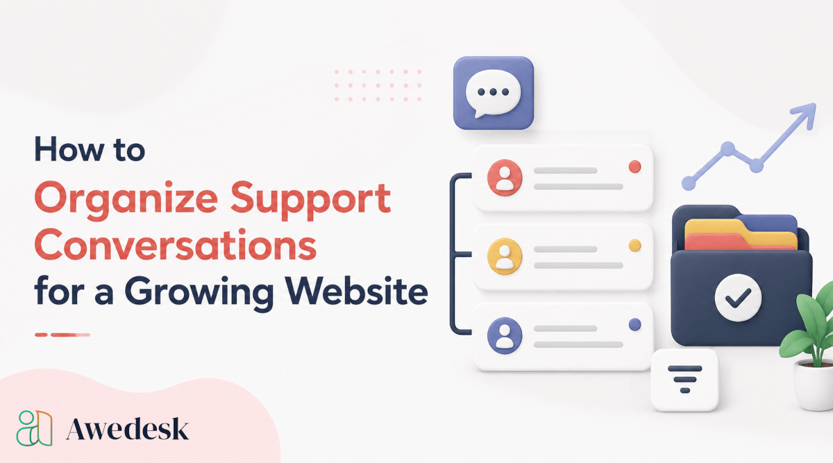 How to Organize Support Conversations for a Growing Website